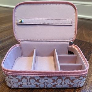 Coach pink travel jewelry organizer